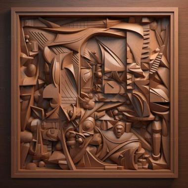 Patterns and decorations Cubism 2 3d model